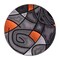 Flash Furniture Orange 7' x 7' Round Abstract Design Area Rug ACD-TZ-860-7R-OR-GG - alternate 4